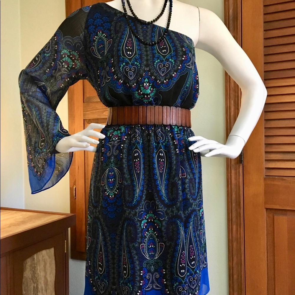 Asymmetrical Single Sleeve Dress